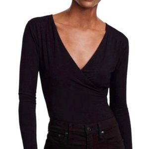 J. Crew Black wrap body suit 365